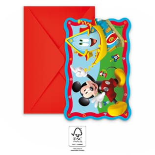Mickey Rock the House - Die-Cut Invitations & Envelopes FSC - 93939