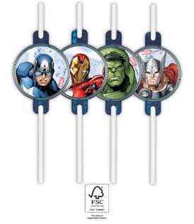 Avengers Infinity Stones - Paper Drinking Straws 22 cm. FSC - 93956