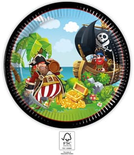 Decorata Island Pirates - Paper Plates 23 cm. FSC. - 93965