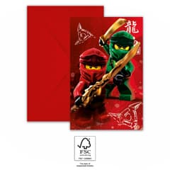 LEGO® Ninjago - Invitations & Envelopes FSC. - 94103