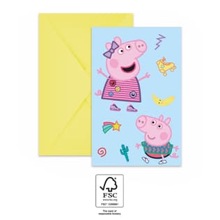Peppa Pig Messy Play - Invitations & Envelopes FSC. - 94113