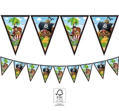 Decorata Island Pirates - Paper Triangle Flag Banner (9 flags). FSC. - 94157