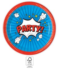 Decorata Boom Party - Paper Plates 23 cm. FSC. - 94166