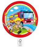 Decorata Firefighters - Paper Plates 23 cm. FSC. - 94179