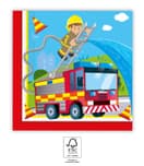 Decorata Firefighters - Two-Ply Paper Napkins 33x33 cm. FSC. - 94181