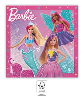 Barbie Fantasy - Two-Ply Paper Napkins 33x33 cm. FSC. - 94568