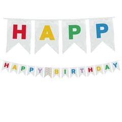 Decorata Multiwater Color Dots - Reusable "Happy Birthday" Party Banner - 94608