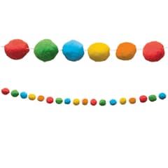 Decorata Multiwater Color Dots - Reusable Party Pom-Pom Banner - 94611