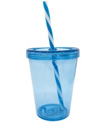 Solid Color Reusable - Blue Transparent Cup 400 ml. - 94613