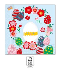 Decorata Seasonal Napkin Designs - FSC 3-Ply Paper Napkins 33x33cm Funny Easter Egg - 94870