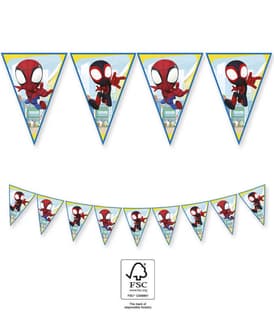 Marvel's Spidey and his amazing friends - Paper Triangle Flag Banner (9 flags) FSC - 94880