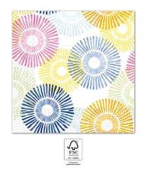 Decorata Everyday Napkin Designs - FSC  3-Ply Paper Napkins 33x33cm Multicolors Urchins - 95016