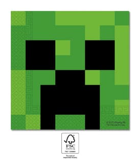Minecraft Party - FSC Two-Ply Paper Napkins 33x33cm - 95443