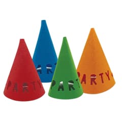 Decorata Reusable Products - Reusable solid color Felt Party Hats - 95559