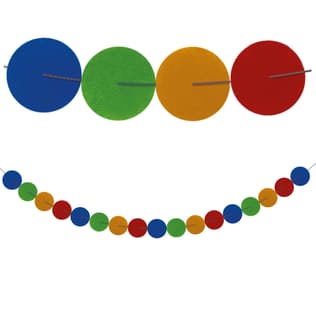 Decorata Multiwater Color Dots - Reusable "Dots" Felt Banner - 95562