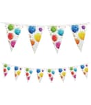 Kokliko Sparkling Balloons - Reusable Textile Triangle Party Flag Banner - 95567
