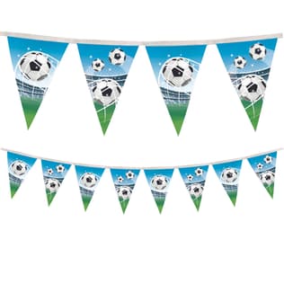 Decorata Soccer Fans - Reusable Textile Triangle Party Flag Banner - 95576