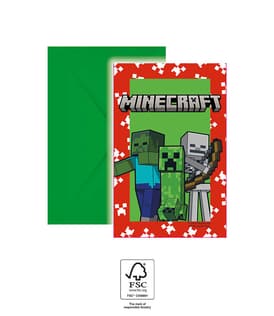 Minecraft Party - FSC Invitations & Envelopes - 95658