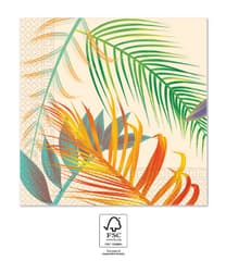 Glass Carafe Sets - Tropical Leaves FSC 3-Ply Paper Napkins 33x33cm - 95700