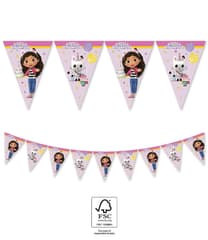 Gabby's Dollhouse - FSC Paper Triangle Flag Banner (9 flags) - 95760
