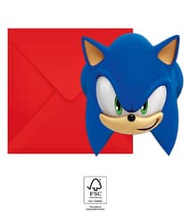 Sonic Party - FSC Invitations & Envelopes - 95922