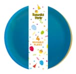 Decorata Reusable Products - Reusable Semi-transparent Party Plates 20,5 cm (4 colors) - 94594