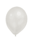 Latex Balloons - Metallic Pastel Balloons White - 90339