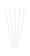 Decorata Drinking Straws - White Paper Drinking Straws 19,7x0,6 cm - 91382