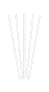 Decorata Drinking Straws - White Paper Drinking Straws 19,5x0,5 cm - 92120