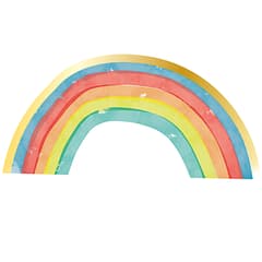 Decorata Rainbow Party - Three-Ply Shaped Paper Napkins Metallic 33x16.5 cm. - 90803