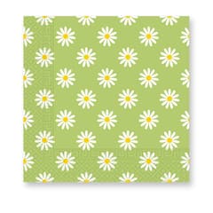 Decorata Seasonal Napkin Designs - Green Daises - 91048