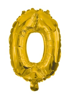 Numeral Foil Balloons - 85 cm Gold Foil Balloon No. 0 - 91184