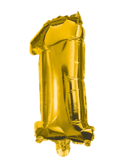Numeral Foil Balloons - 85 cm Gold Foil Balloon No. 1 - 91185