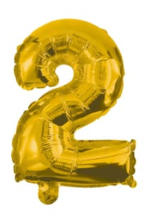 Numeral Foil Balloons - 85 cm Gold Foil Balloon No. 2 - 91186