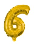 Numeral Foil Balloons - 85 cm Gold Foil Balloon No. 6 - 91190