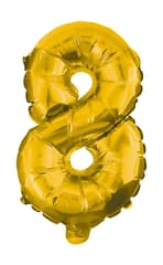 Numeral Foil Balloons - 85 cm Gold Foil Balloon No. 8 - 91192