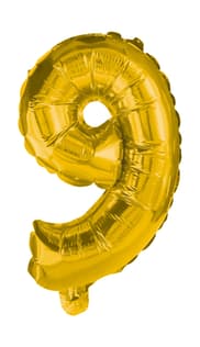 Numeral Foil Balloons - 85 cm Gold Foil Balloon No. 9 - 91193