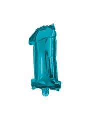 Numeral Foil Balloons - 32 cm Blue Foil Balloon No. 1 - 91219