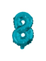 Numeral Foil Balloons - 32 cm Blue Foil Balloon No. 8 - 91227