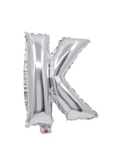 Letter Foil Balloons - Silver Foil Balloon Letter K - 91260