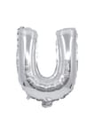 Letter Foil Balloons - Silver Foil Balloon Letter U - 91270