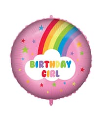 Standard & Shaped Foil Balloons - "Rainbow Birthday Girl" Foil Balloon 46 cm - 92418