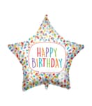 Standard & Shaped Foil Balloons - "Happy Birthday Bright Star" Foil Balloon 46 cm - 92426
