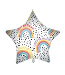 Standard & Shaped Foil Balloons - "Happy Birthday Rainbow Star" Foil Balloon 46 cm - 92433