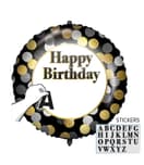 Decorated Foil Balloons - "Personalized Happy Birthday" Foil Balloon 46 cm - 92441