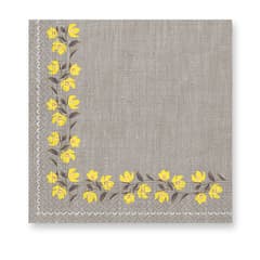 Everyday Napkin Designs - 3-ply Paper Napkins 33X33cm. Yellow Flowers - 92902