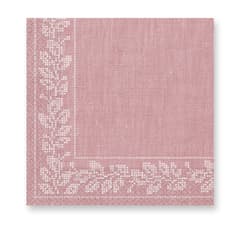 Decorata Everyday Napkin Designs - 3-ply Paper Napkins 33X33cm. Pink Fabric - 92903