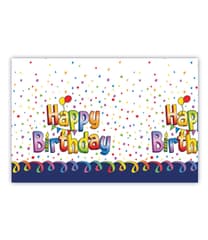 Decorata Multicolor Happy Birthday - Plastic Tablecover 120x180 cm. - 93047