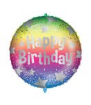 Standard & Shaped Foil Balloons - "Rain Happy Birthday" Foil Balloon 46cm - 93186