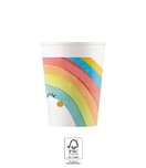 Decorata Rainbow Party - Paper Cups 200 ml. FSC. - 93562